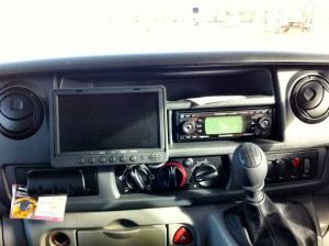 Reversing Camera Monitor Fitted to the Spare DIN Slot of the Dashboard
