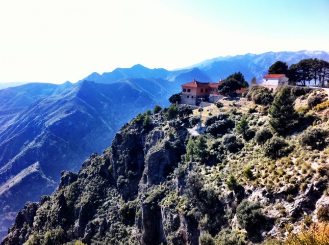 A Dramatic, Hill Top View, Reminiscent of a Far-Away Monastery (it was a Restaurant) - near Otivar, Andalucia