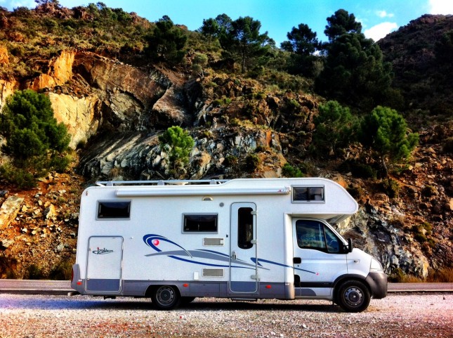 Our Motorhome, Taking a Rest During the Drive Through the Mountains