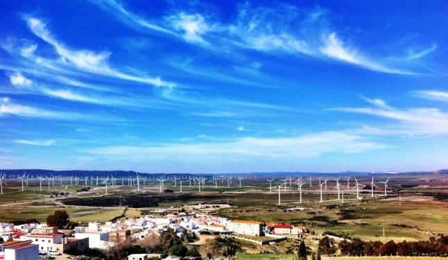 One of Europe's largest wind farms, near Tarifa