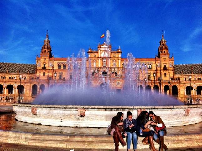 Misty Fountain, Plaza de EspaÃ±a, Seville